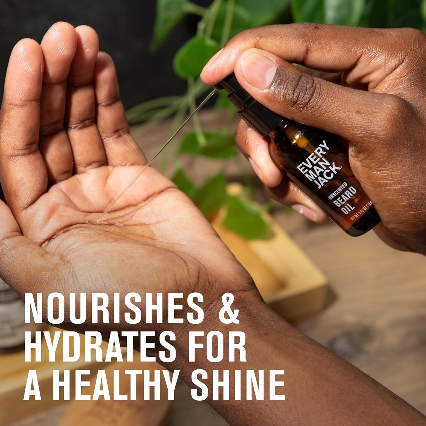 Every Man Jack Mens Beard Oil - Vanilla + Cedar Fragrance - Deeply Moisturizes and Softens Your Beard and Adds a Natural Shine - Naturally Derived with Shea Butter and Argan Oil - 1 fl oz