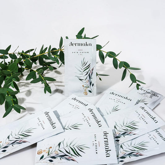 Dermaka Skin Cream 25 Packets (5 ml) – Reduces Bruising & Swelling on Thin Skin – Soothing, Hydrating Cream with Arnica Montana & Vitamins A & E – Fast Absorbing, Non-Greasy Formula for Face & Body