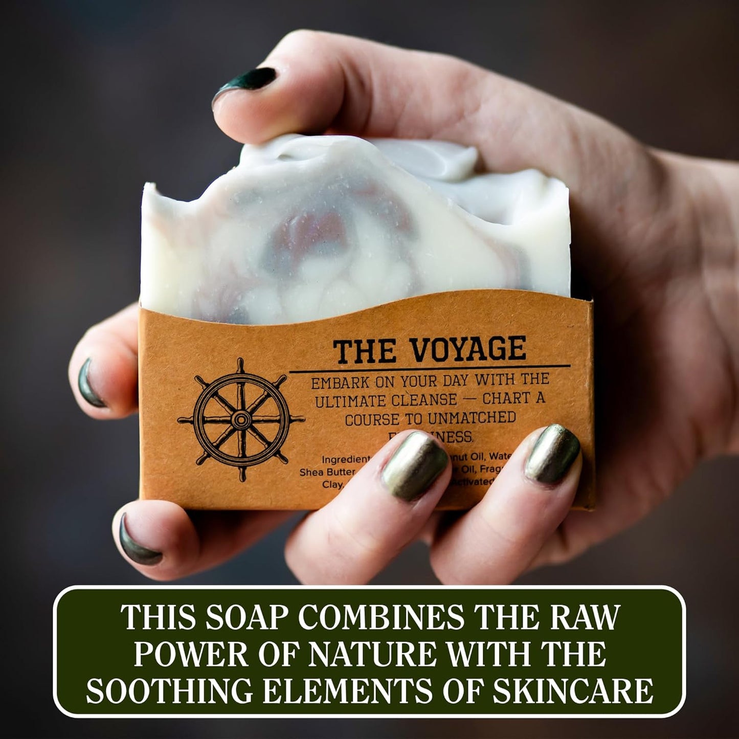 CompassSoap The Voyage | Natural Bar Soap for Men & Women | Body & Face Soap Bar for Women and Men | Minimalist & Gentle Lather | Natural Bath Soap, Paraben & Phthalate Free | 5 oz, Pack of 2