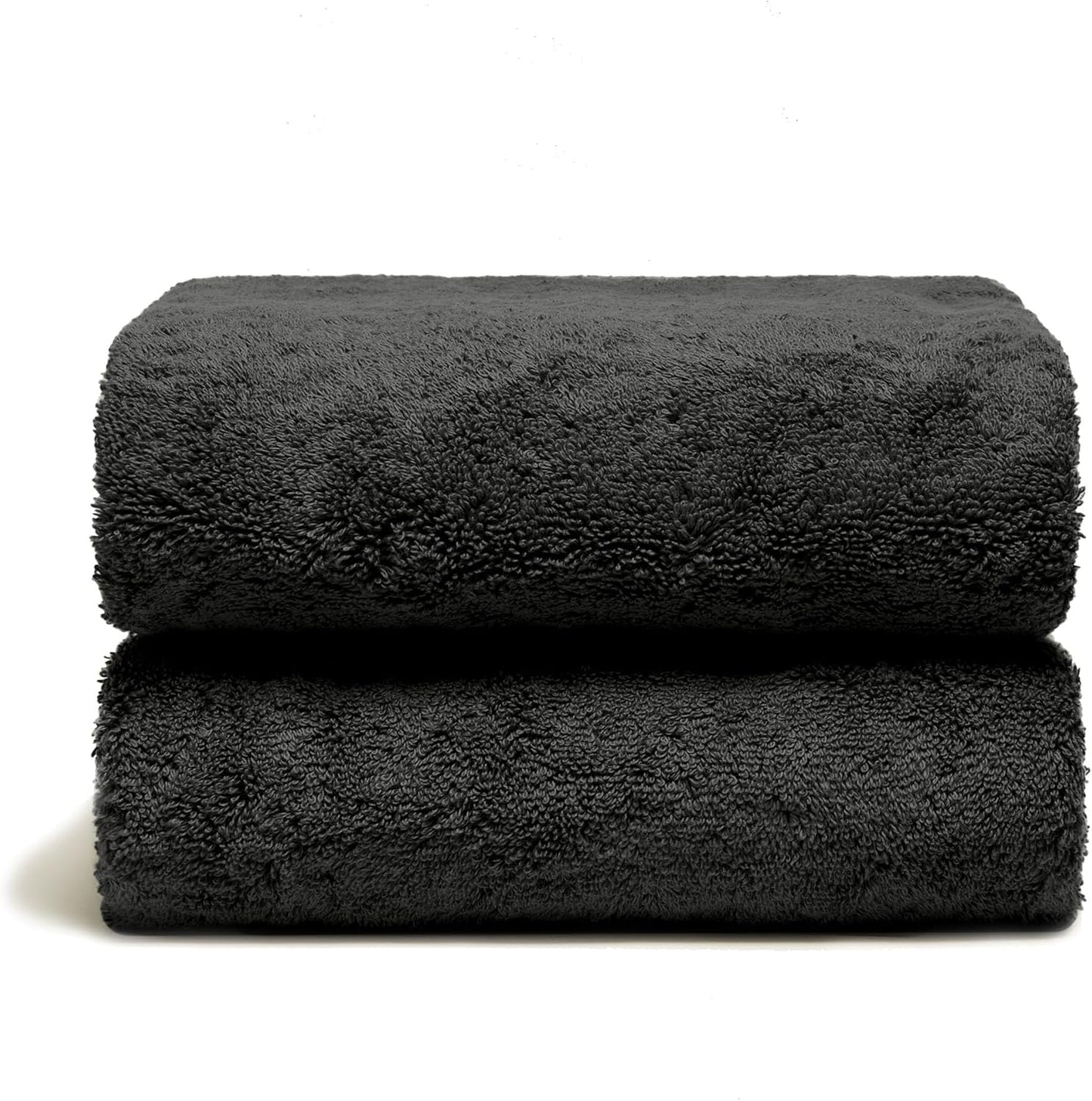 Italic Ultraplush 100% Australian Cotton Bath Sheets - Set of 2 Luxury Extra Large Heavy Duty Bath Sheets, 800GSM Plush and Absorbent, Bath Sheets for Hotels, Bath, Gym & Spa (Charcoal)