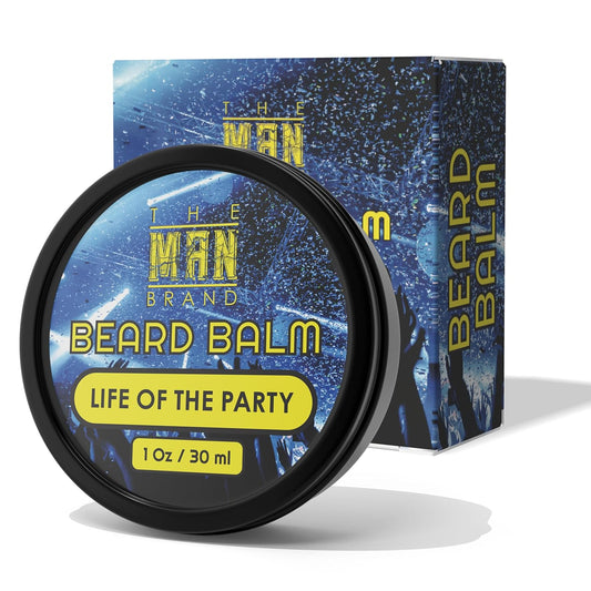 Life of the Party Beard Grooming Balm for Men - Natural Beeswax Based Conditioning Formula for Styling and Care (1 Ounce, Life of the Party)