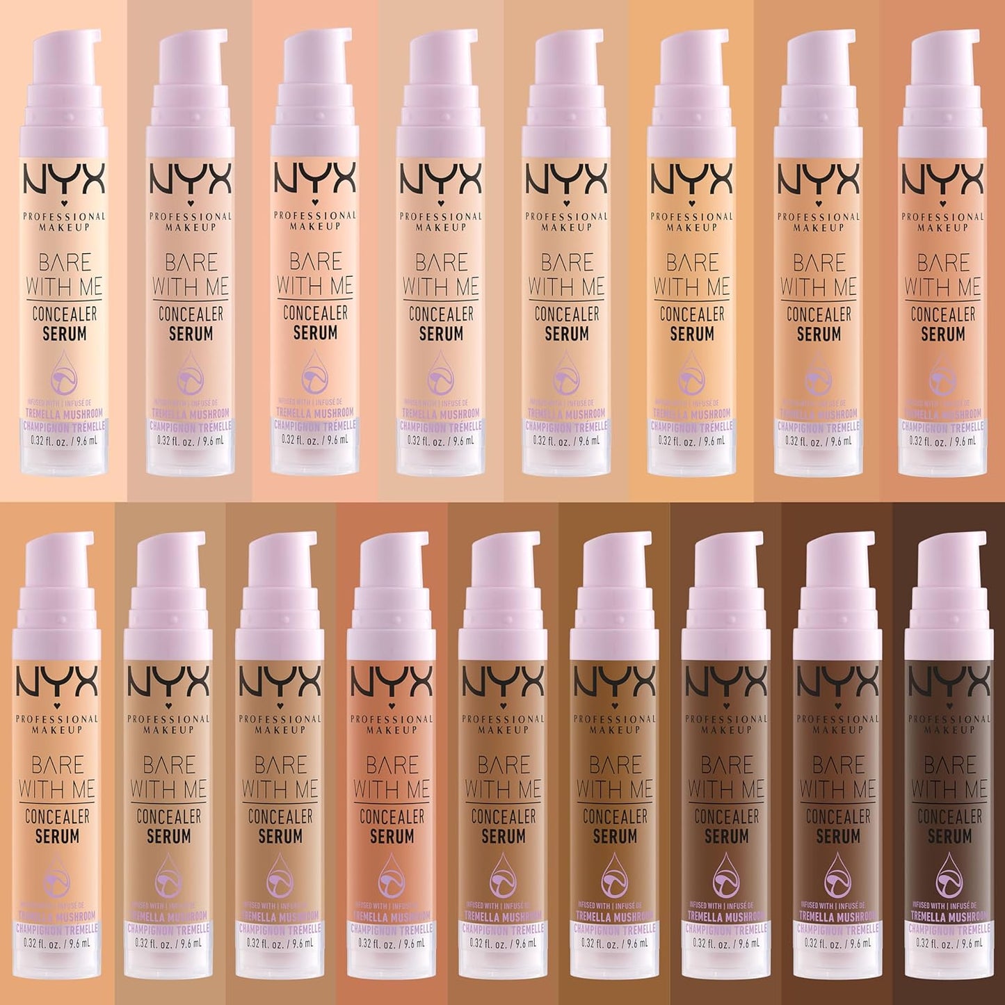 NYX PROFESSIONAL MAKEUP Bare With Me Concealer Serum, Concealer Makeup For Up To 24Hr Hydration - Fair