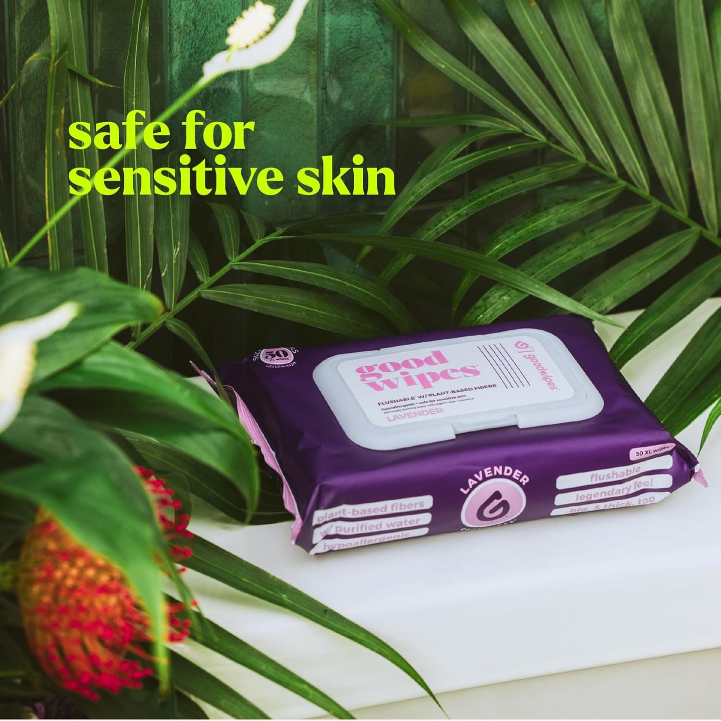 goodwipes Flushable Butt Wipes - Extra Large Adult Wet Wipes For Women & Men - Bathroom Essentials - Sewer & Septic Safe - Variety Pack, 200 Count (4 Packs)