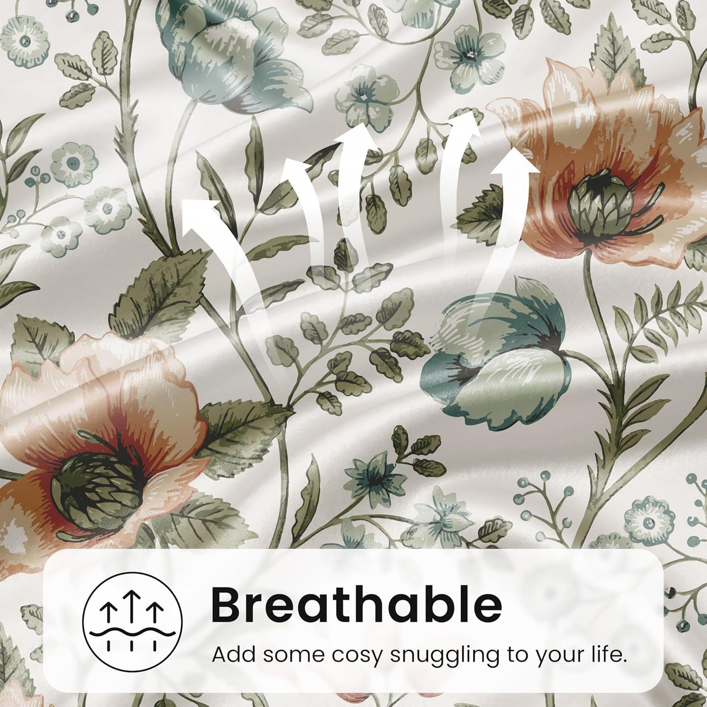 EXQ Home Satin Pillowcase for Hair and Skin Queen - Printed Summer Flowers Silk Pillow Cases 2 Pack 20x30 inches - Satin Pillow Cases Set of 2 with Envelope Closure, Gifts for Women Men