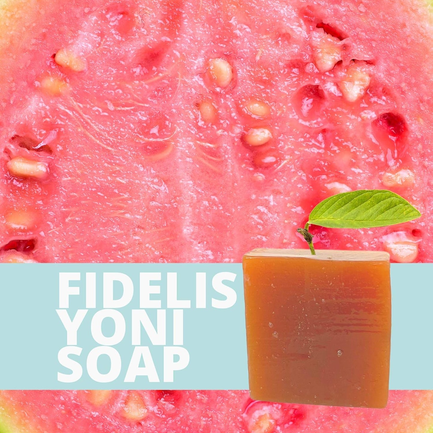 Fidelis Yoni Soap Bar (2 Pack 3.5 Oz) pH Balanced V Clean Natural Feminine Wash (Guava)