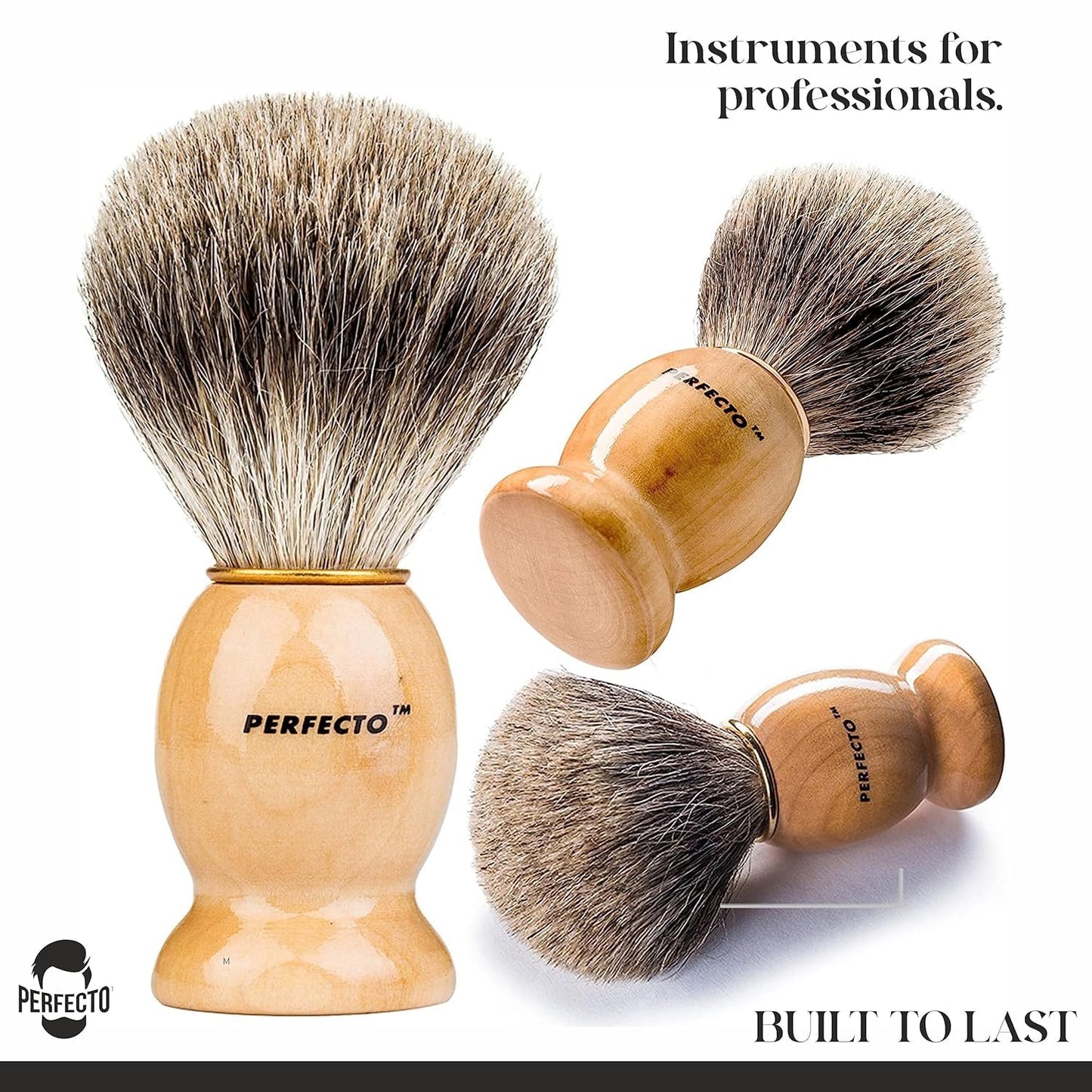 Synthetic Bristles Shaving Brush For Men, Engineered for The Best Shave of Your Life. Shaving Brush - Shave Brush for Wet Shave for Safety Razor, Double Edge Razor, Straight Razor, Shaving Razor