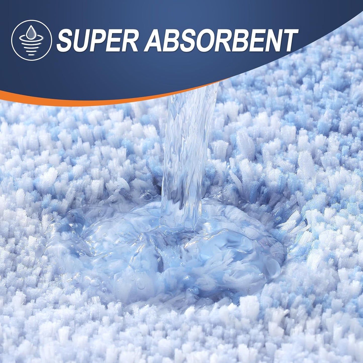 OLANLY Bathroom Rugs Mat 30x20, Extra Soft Absorbent Microfiber Bath Rugs, Rubber Backing, Quick Dry, Machine Washable Bath Mats for Bathroom Floor, Tub and Shower, Home Decor Accessories, Light Blue