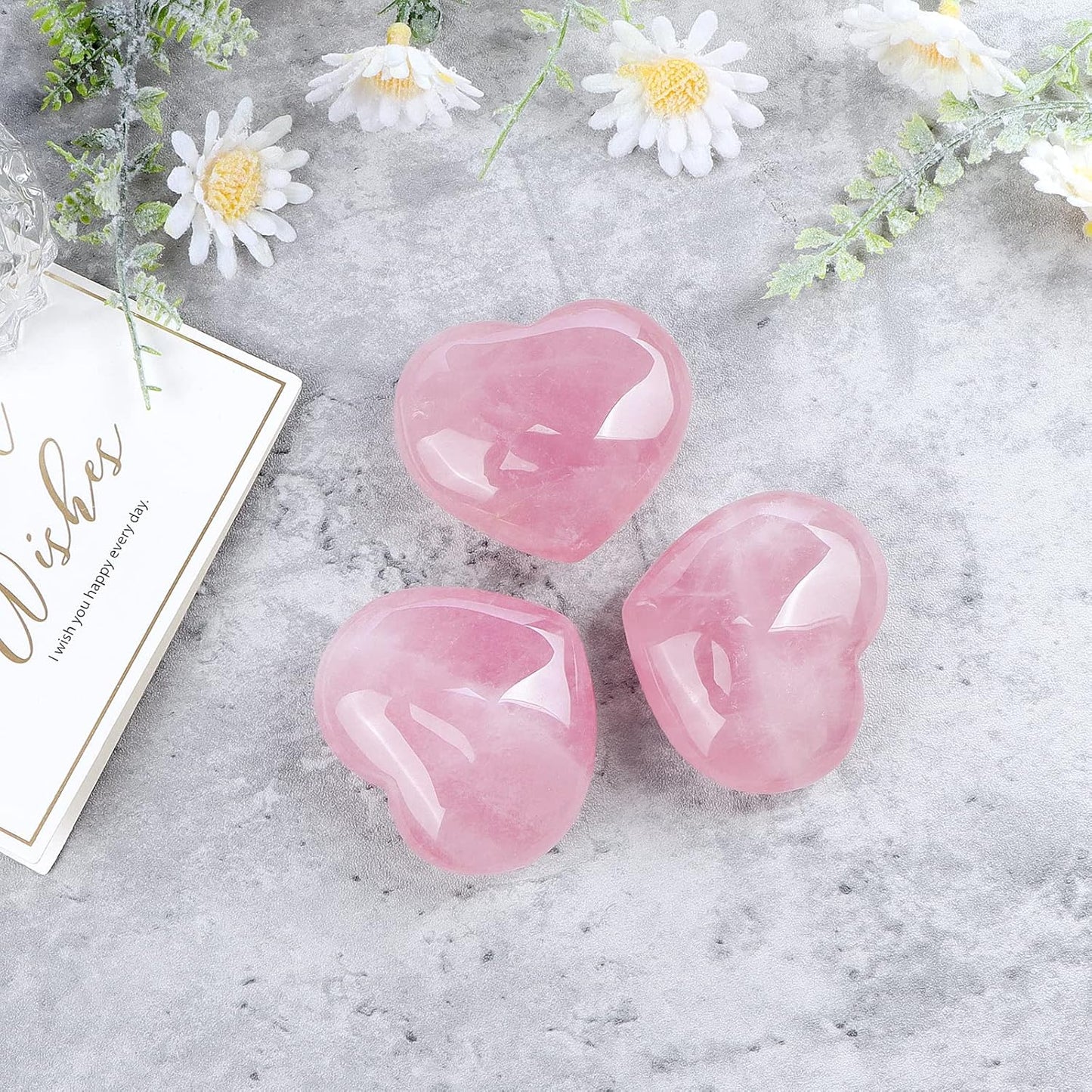 Artistone Rose Quartz Crystals Heart Stone 2 Inch Carved Gemstone Healing Crystal Stone for Chakra Reiki Balancing Meditation Massage Home Decor with Gift Box