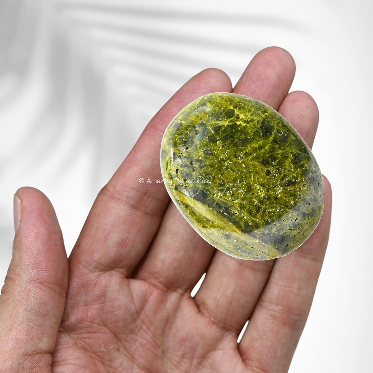 Amazing Gemstone Green Tourmaline in Matrix Crystals and Healing Stones - Large Palm Stone Crystals Piedra - Crystal for Good Luck,Positivity,Meditation - Unique Stocking Stuffers and Birthday Gifts