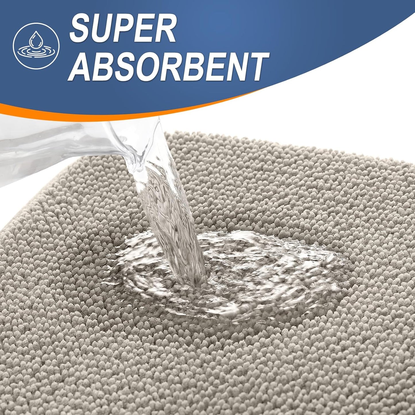 OLANLY Thick Memory Foam Bath Mat Rug 36x24, Extra Soft Absorbent Bathroom Rug, Quick Dry Bath Mats, Non-Slip, Machine Washable Carpet for Bathroom, Tub and Shower, Home Decor Accessories, Warm Taupe