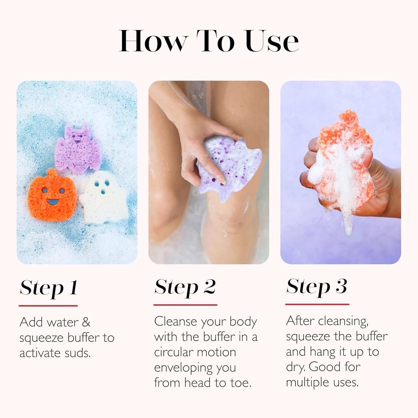 Spongelle Berry Bite Bat | Boo Pals Body Buffer