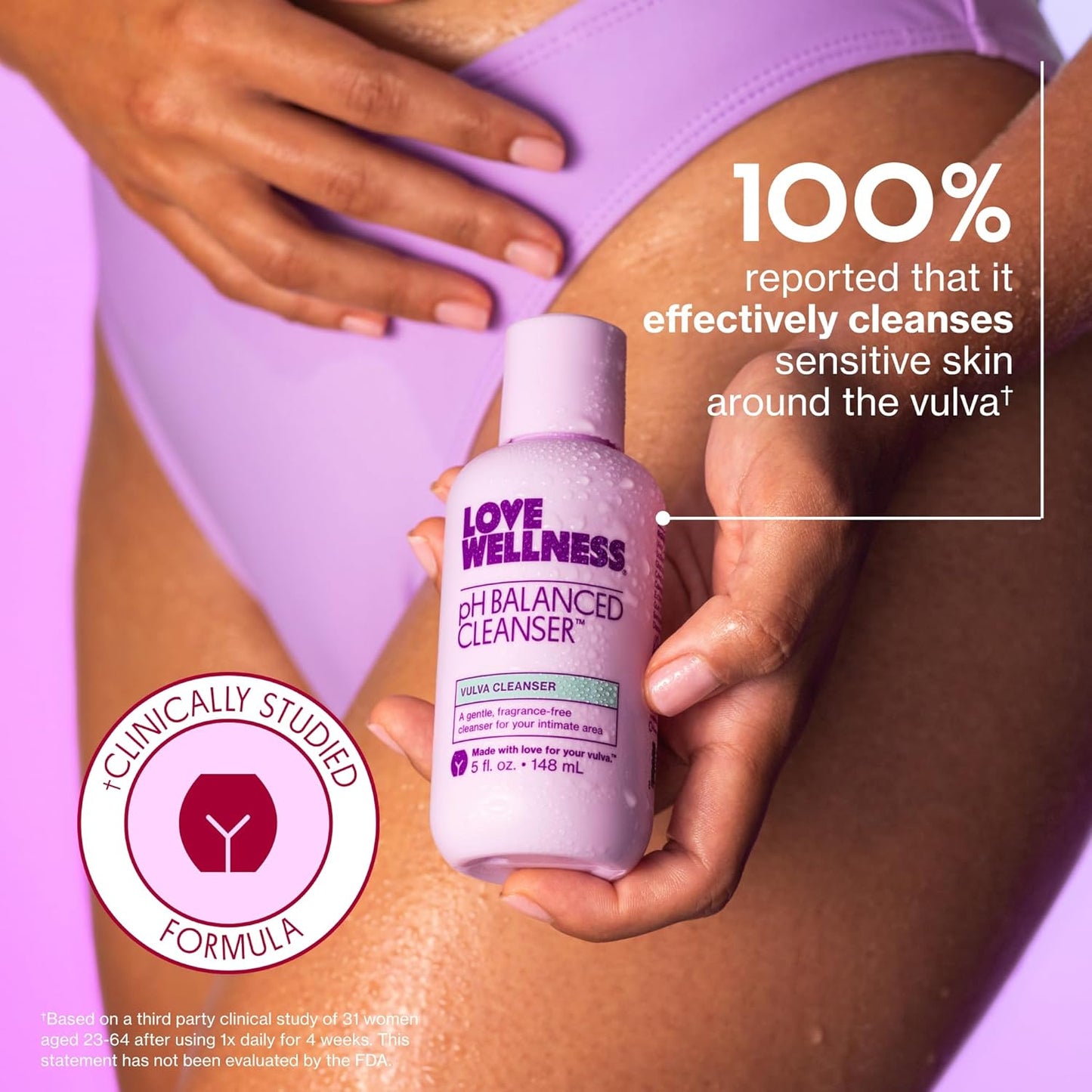 Love Wellness pH Balancing Cleanser | Feminine Vaginal Wash | Fragrance-Free | Vaginal Cleanser for Balanced pH, Intimate Health & Hygiene | Non-Irritating with Aloe Vera for Sensitive Skin | 5 Fl Oz