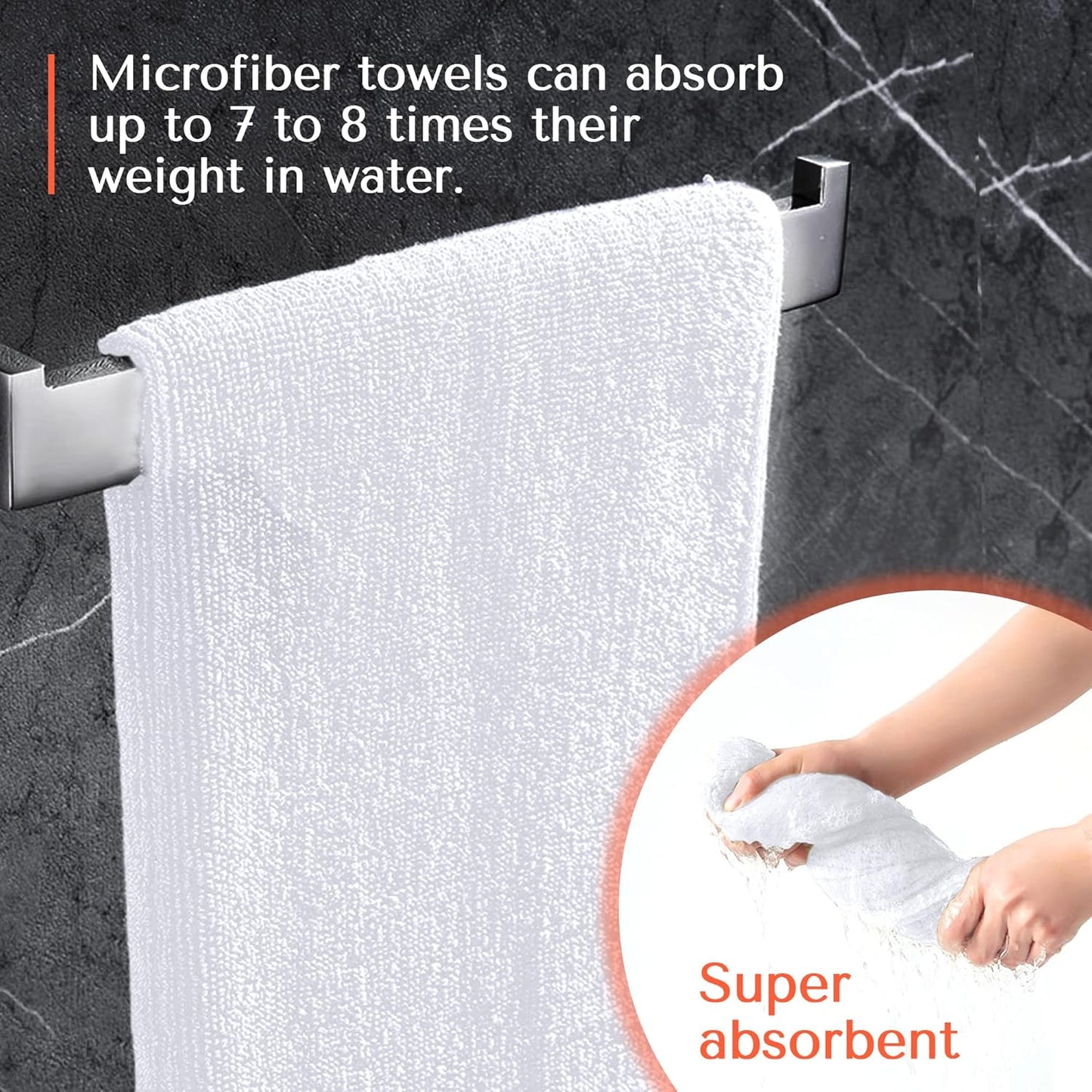 TASALON Microfiber Hair Towel for Salon - 10 Pack - 29 x 16 Inches, Quick Dry and Ultra-Soft Facial Towels with Soft Absorbant - White