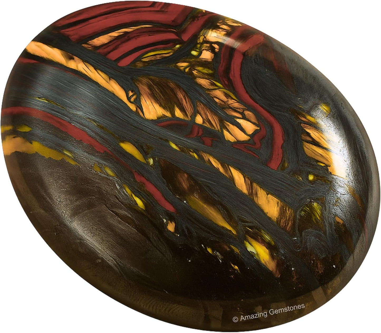 Amazing Gemstone Iron Tiger Eye Crystals and Healing Stones - Large Palm Stone Crystals Piedra - Crystal for Good Luck, Balanced Positive Energy, Meditation - Unique Stocking Stuffers, Gifts for Women