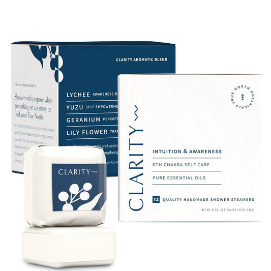 Large Shower Steamers (12 Pack-1.75oz Each) Chakra Aromatherapy Optimism & Self-Esteem-Ideal Men/Women/Teens Christmas & Birthdays (6th Chakra - Lychee, Yuzu, Geranium, & Lily)