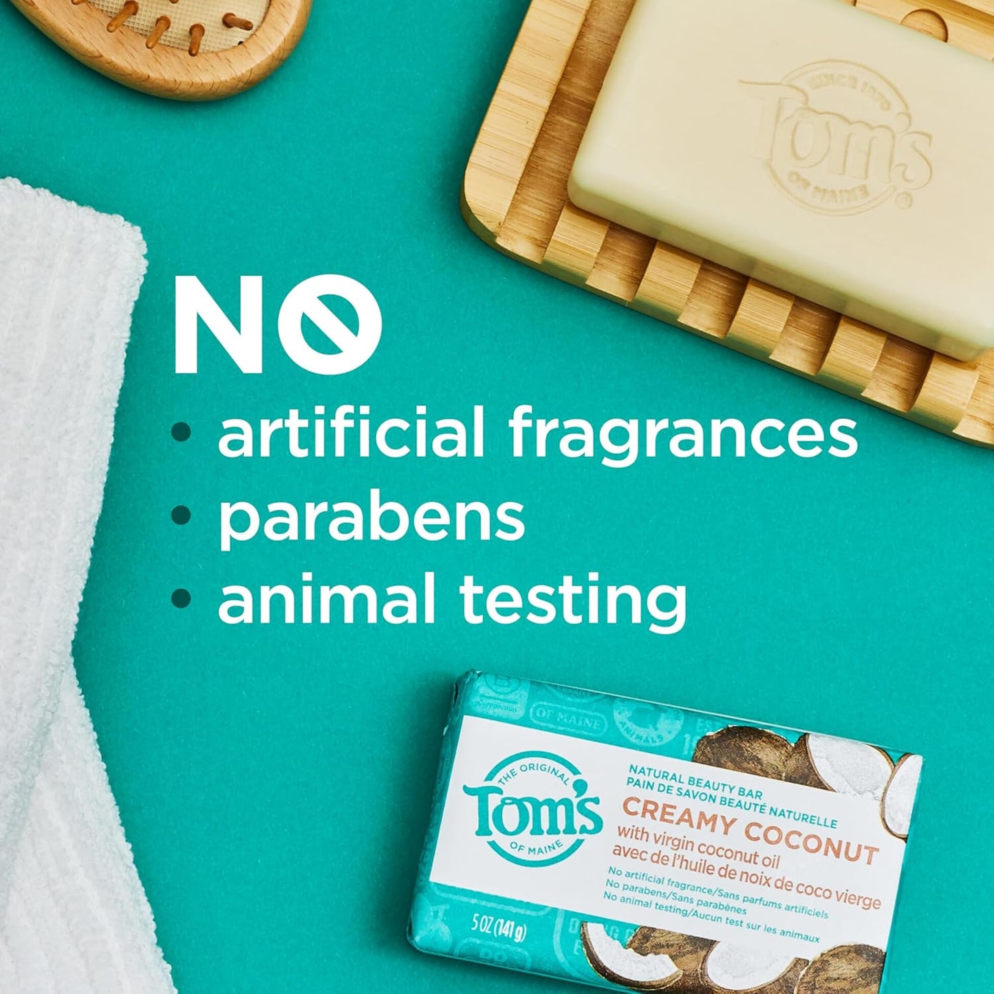 Tom's of Maine Bar Soap Variety Pack, Natural Bar Soap for Women and Men, Lavender & Shea, Fresh Eucalyptus, Creamy Coconut, Orange Blossom, 5 oz Bars (4-Pack)