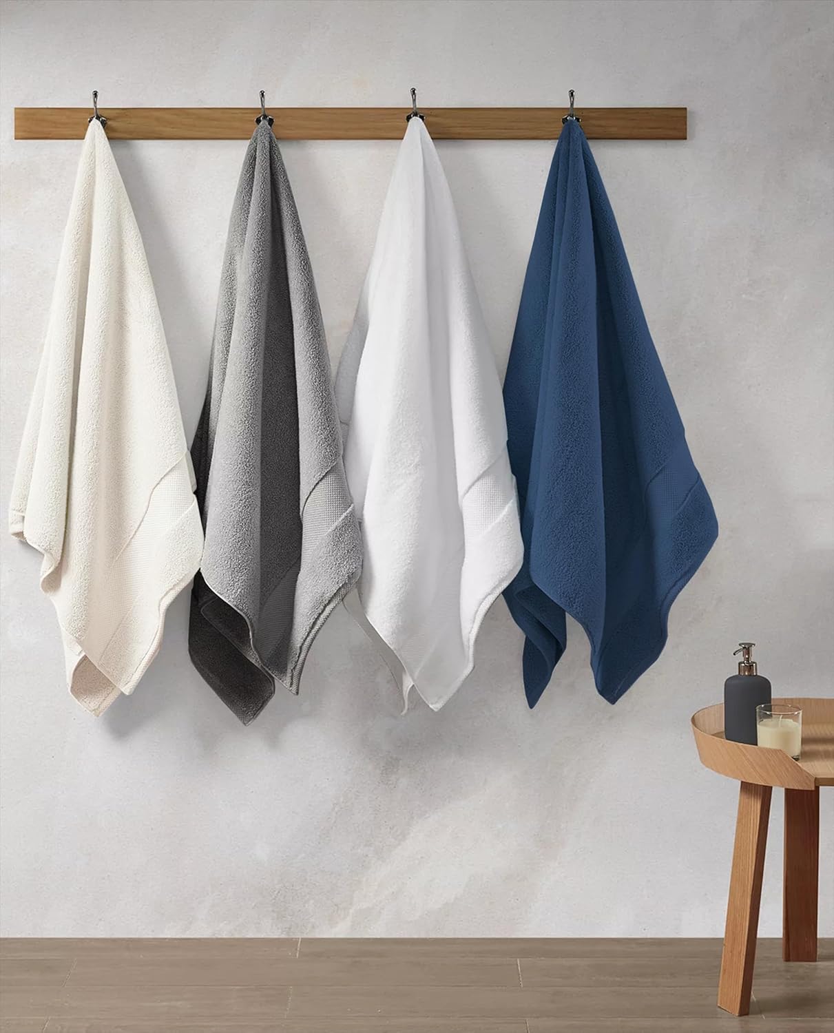 Delara 100% Organic Cotton Towels 650 GSM Plush Feather Touch Quick Dry Bath Sheet, GOTS Certified, Oeko-Tex Green Certified, Organic Cotton Bath Sheet, 36"X70"