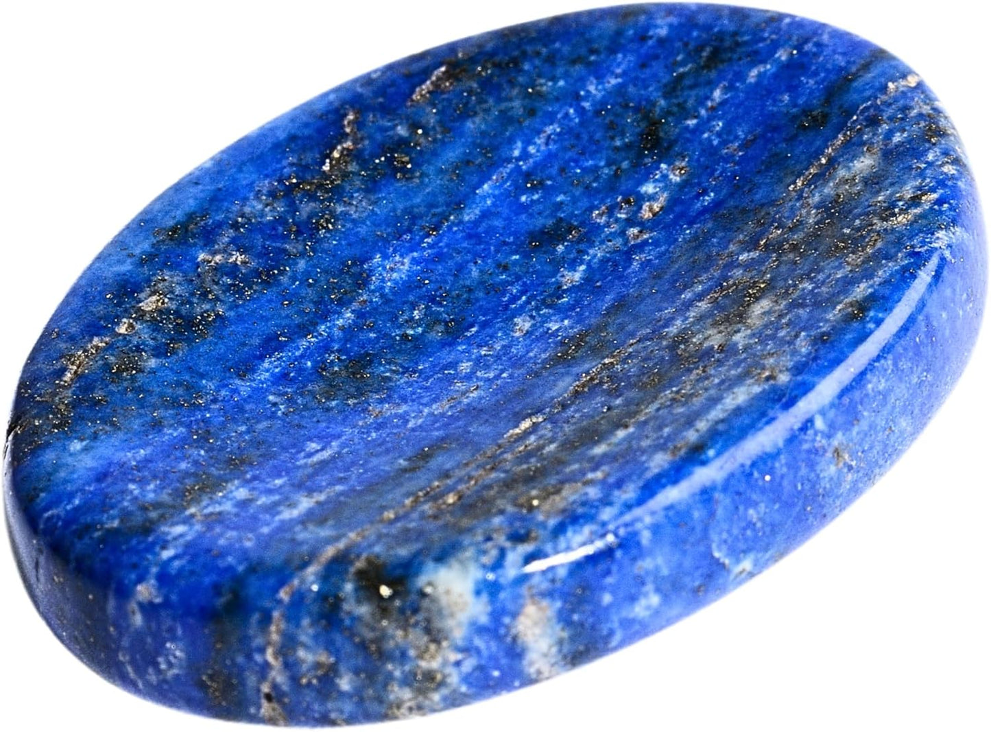 Lapis Lazuli Worry Stones – Crystal Thumb Worry Stone for Anguish, Stress – Relaxing and Soothing Balance Stones for Meditation, Stress Relief – Healing Stones and Crystals for Men and Women