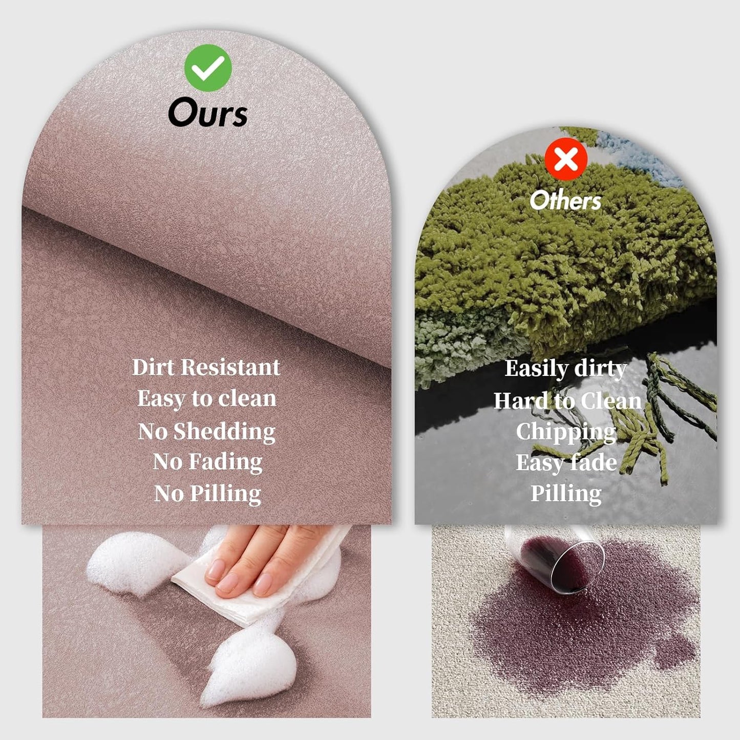 Diatomaceous Earth Bath Mat Rugs Quick Dry Super Absorbent Non Slip Rubber BottomThin Bathroom Mat Fit Under Door, Floor Rugs in Front of Bathtub,Shower Room,Sink,Washable, 17" x 32", Blush Pink