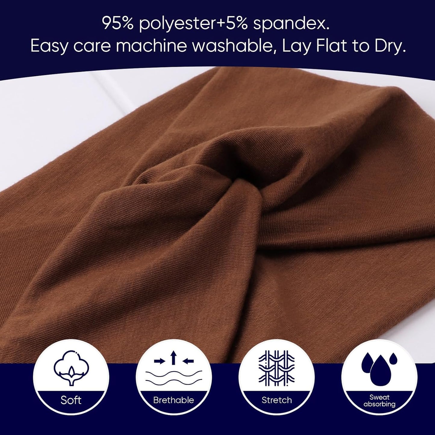 Extra Wide Headbands for Women Large Turban Headband Non Slip Boho Elastic Hairband Hair Twisted Knot Head Bands Accessories