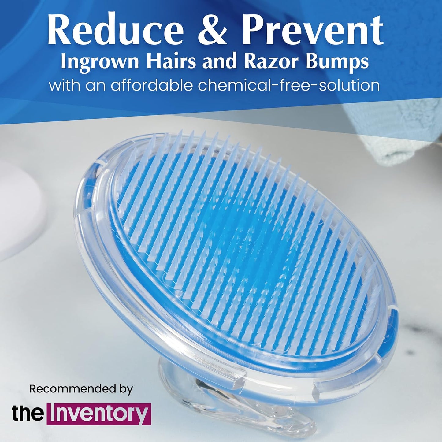 Dylonic Exfoliating Body Scrub Razor Bump Brush and Ingrown Hairs Solution - Skin Exfoliator for Body Shaving Irritation, Strawberry Legs, Armpit, Bikini Line - Exfoliator Scrubber Loofah