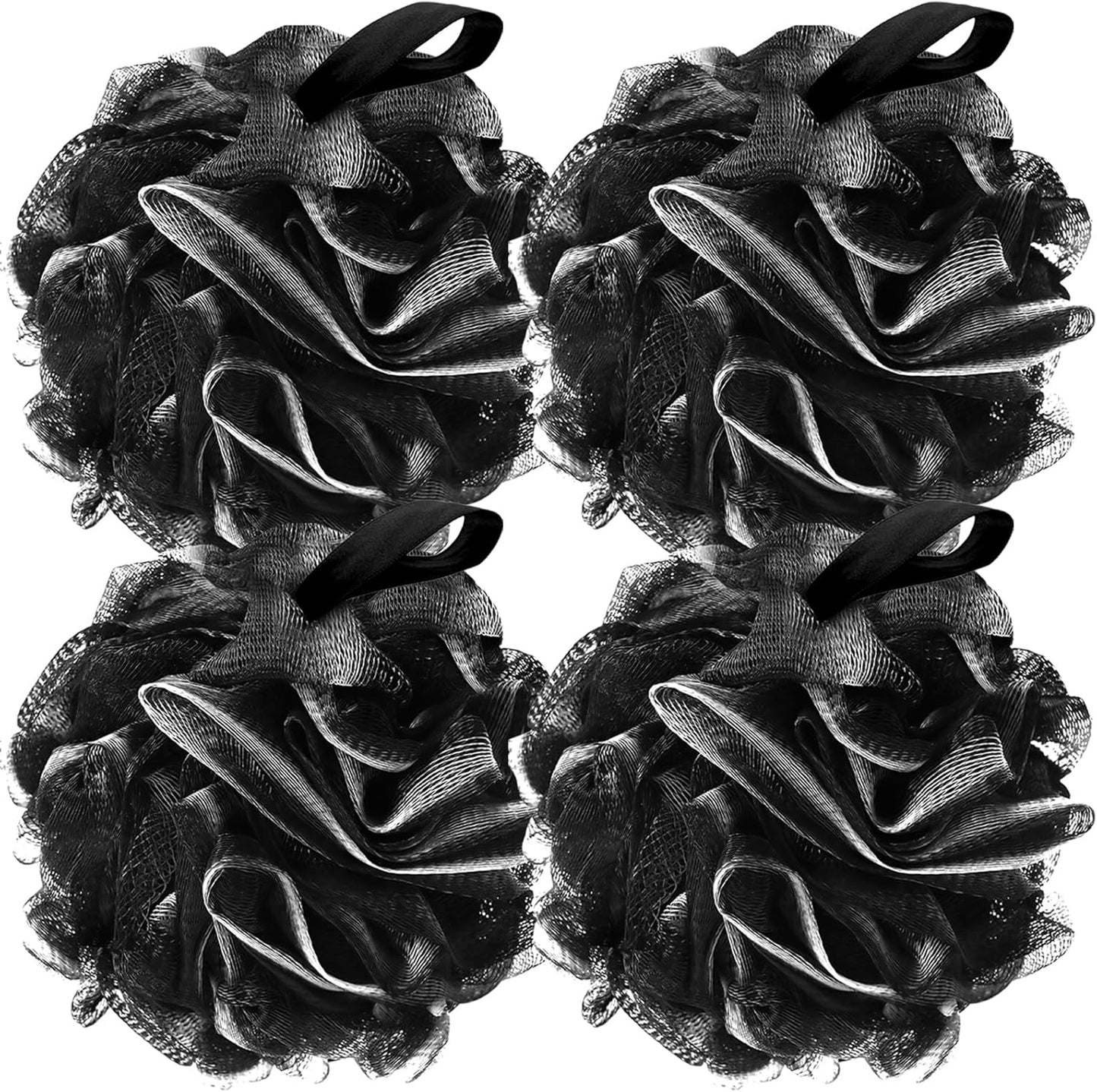 Bath Loofah Sponge Back Scrubber Shower Sponge Soft Mesh Exfoliator Pouf Shower Ball Bath Sponges for Women and Men Bath Accessories