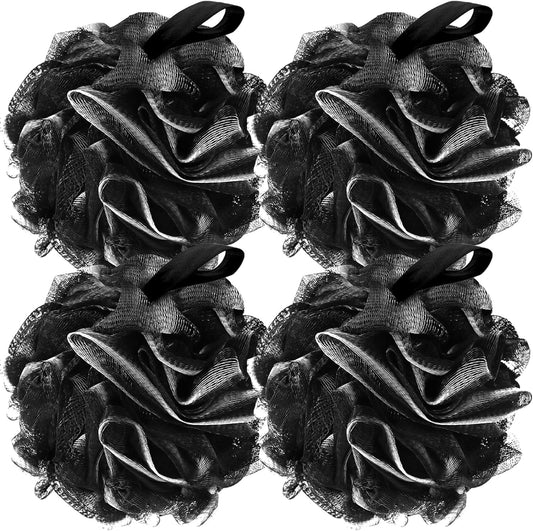 Bath Loofah Sponge Back Scrubber Shower Sponge Soft Mesh Exfoliator Pouf Shower Ball Bath Sponges for Women and Men Bath Accessories