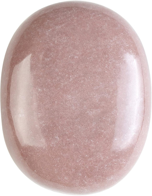 Crocon 50mm Pink Agate Large Oval Palm Stone 900+ Carats Pocket Massage Worry Stones for Natural Body Chakra Balancing Reiki Healing Stones and Crystal Grid Healing Massage Spa Energy Crystals