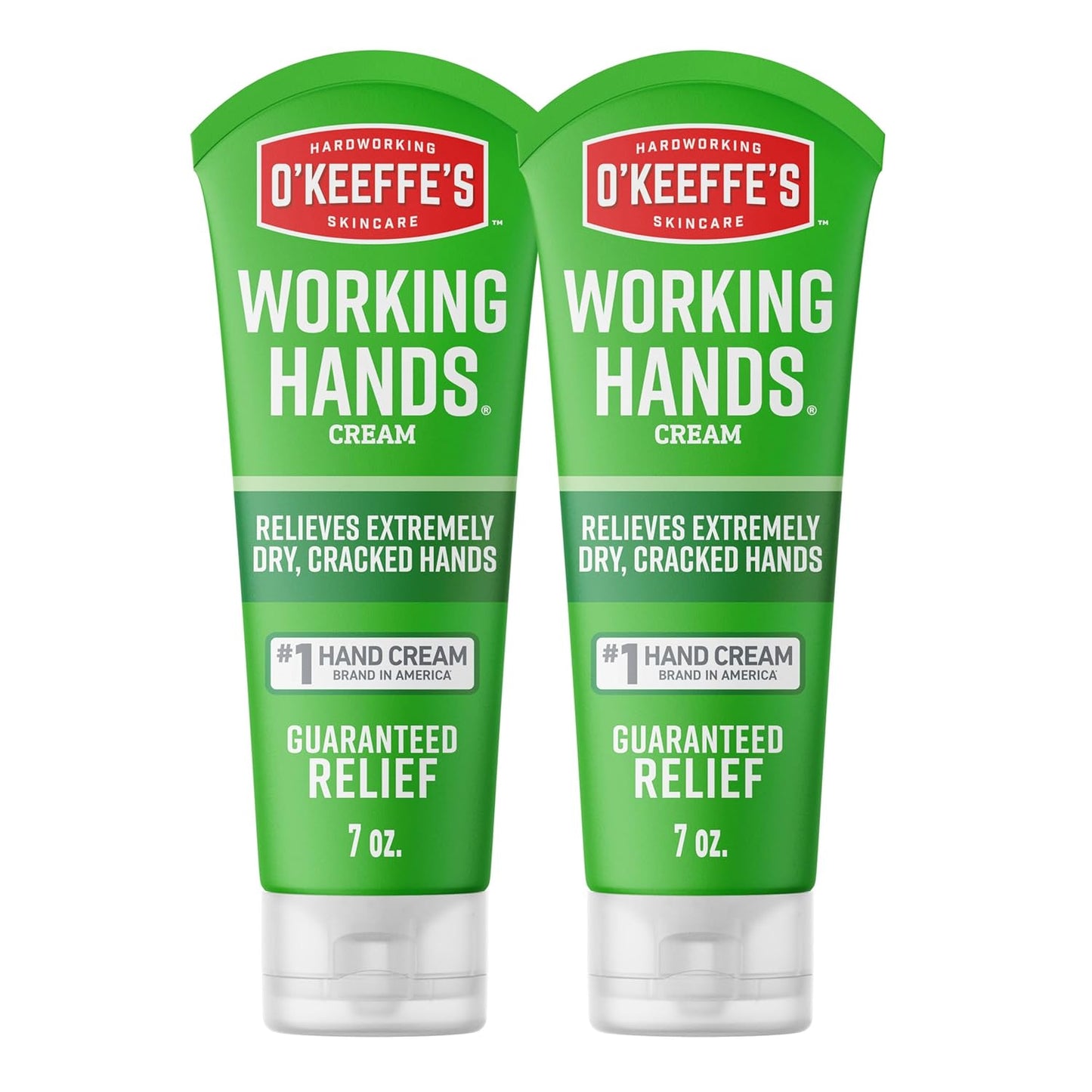O'Keeffe's Working Hands Hand Cream for Extreme Dryness - 7 oz Tube (2 Pack) - Repairing Skincare for Cracked, Dry Hands