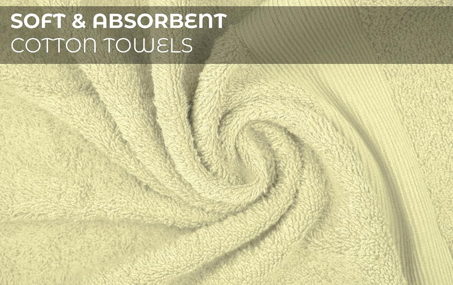 Softolle Luxury Bath Towels Set of 4 (27” x 54”) | Towels for Bathroom | Super Soft | Highly Absorbent Towels for Home, Spa, Gym (Cream)