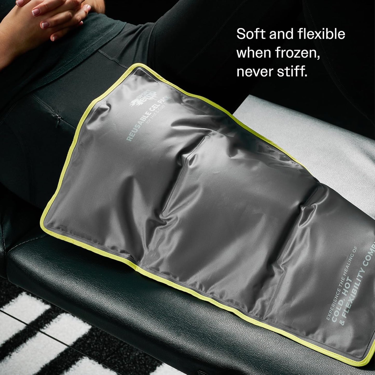 Hot & Cold Reusable Gel Packs (XL, 1 Pack) Flexible Soft Compress - Ice & Heat Therapy for Injuries, Back, Shoulder, Hip, Knee, Joint Pain, Swelling, Bruises, Post Surgery - Sport Temp