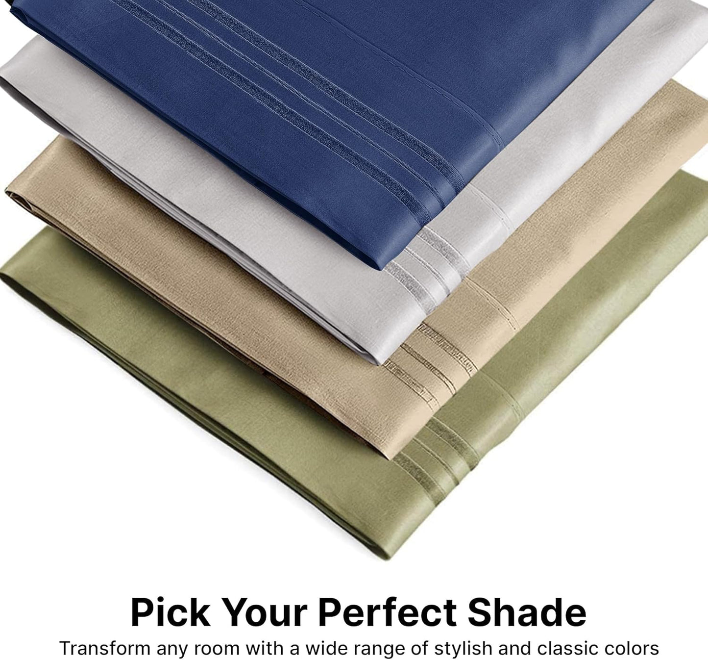 King Pillow Cases Set of 4 - Ultra Soft Hotel Quality Pillowcase Covers - Comfy, Cozy & Wrinkle Free - Shrinkage, Stain and Fade Resistant - Machine Washable Pillow Protectors - 4 Piece Set - Cream