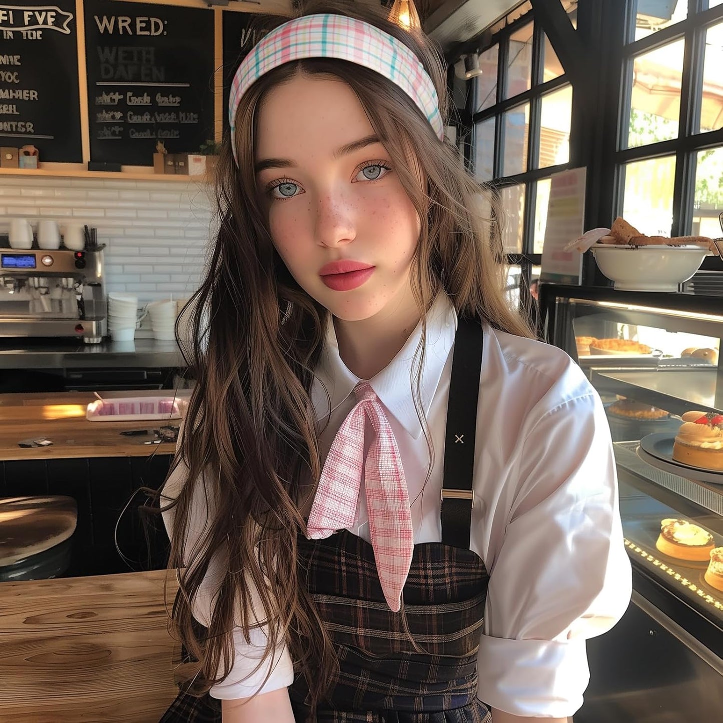 Cobahom 6Pcs Wide Headbands for Women Non Slip Soft Fabric Hair Wrap Boho Head Bands Elastic Sport Hair Bands for Workout Yoga Running (Sweet Flower)