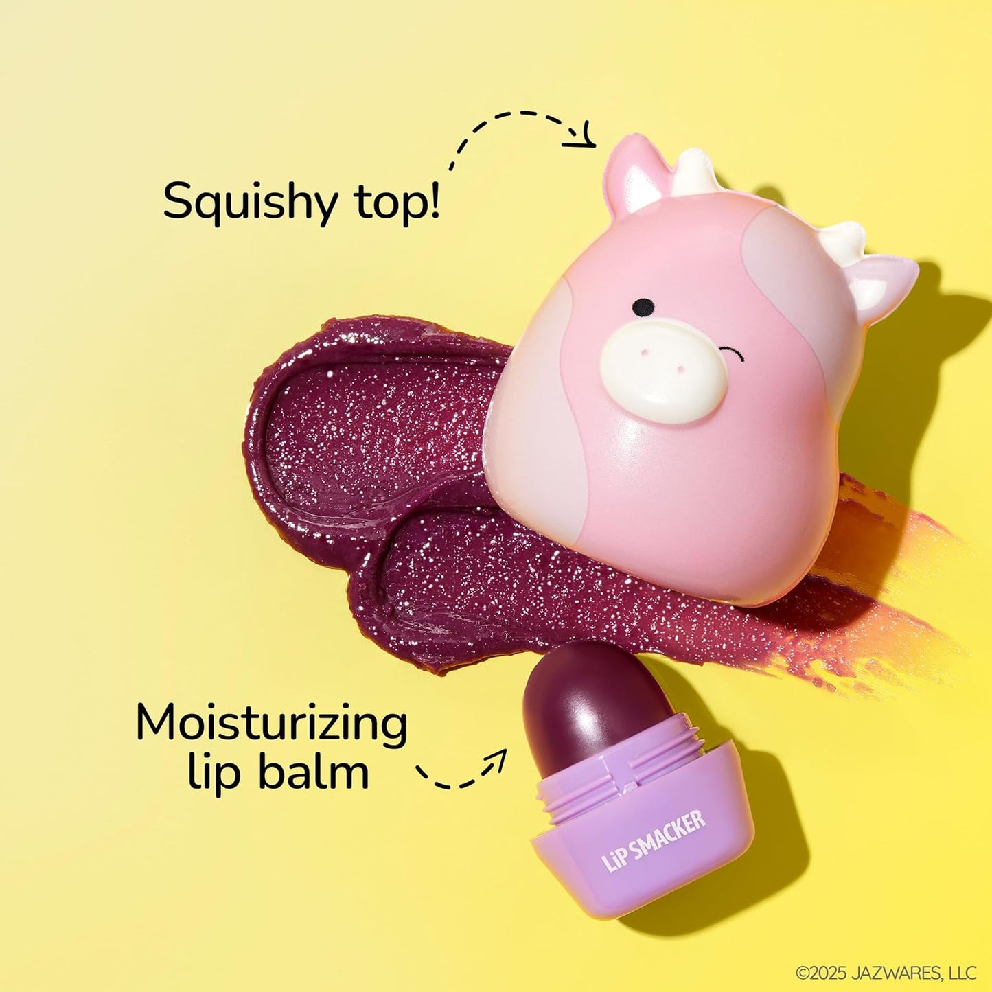 Lip Smacker Squishmallows Moisturizing Lip Balm, Fun Soft Squishy Collectible Top, Hydrates & Smooths – Patty