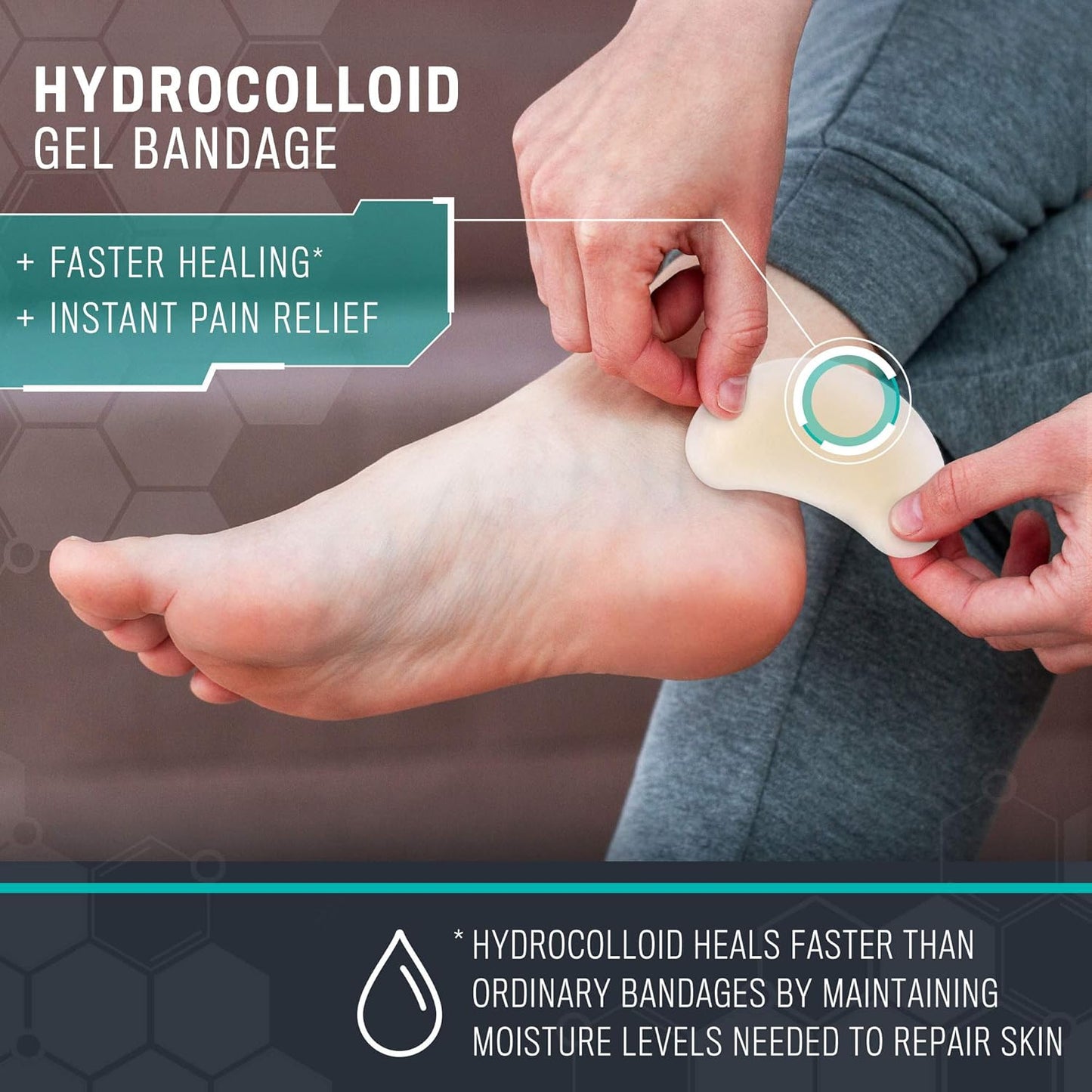 LotFancy Hydrocolloid Bandages, 15 Blister Bandage and 12 Acne Patches, Waterproof Blister Pads for Feet Toes Fingers, Heels Blister Prevention Cushions, 4 Size, Sterile, Travel Essentials