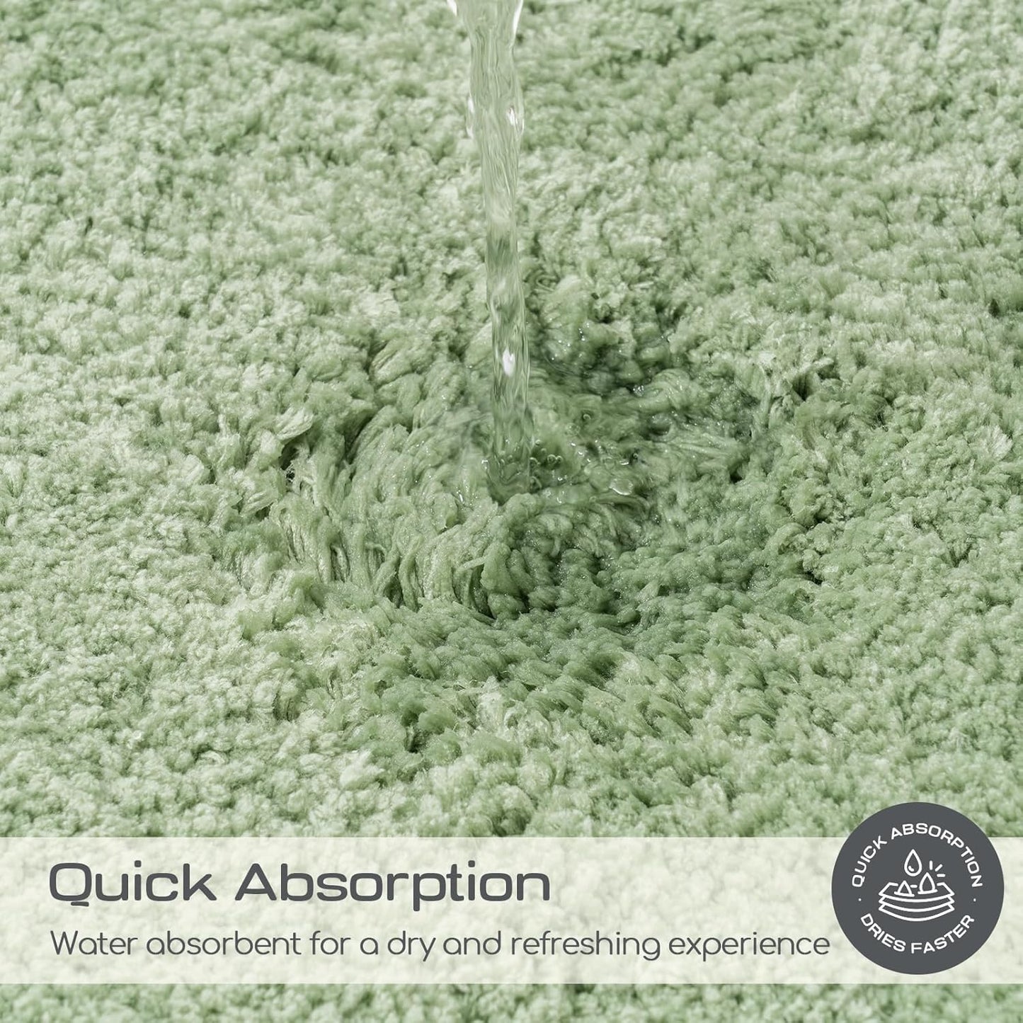 ROSMARUS Shaggy Bath Rug 2032 GR