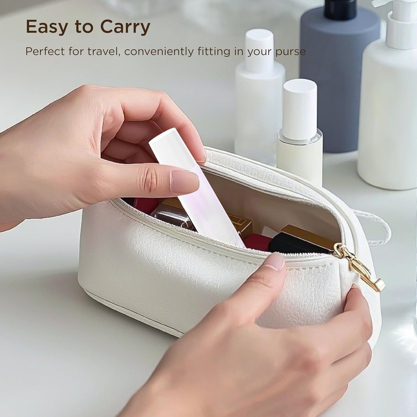 Essential Oil Roller Bottles, 10ml Thick Glass Perfume Roller Bottles with Funnel Opener and Dropper Colored Glass Empty Bottles with Stainless Steel Roller Balls (White, 12 Pack)