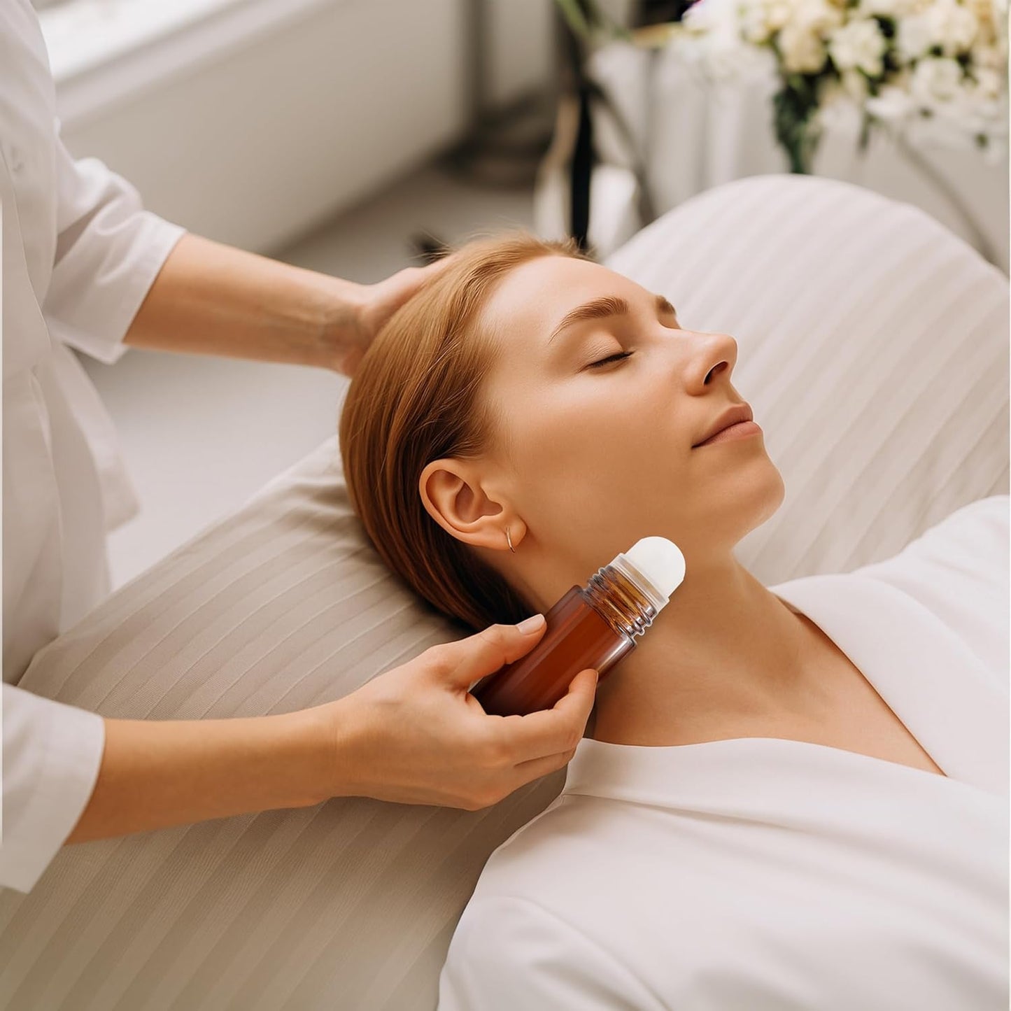 Essential Oil Roller Bottles, 2PCS (50ml/30ml) Thick Glass Perfume Roller Bottles with Funnel and Dropper Glass Empty Bottles Beauty and Personal Care Tools for Fragrance (Amber, 50ML)