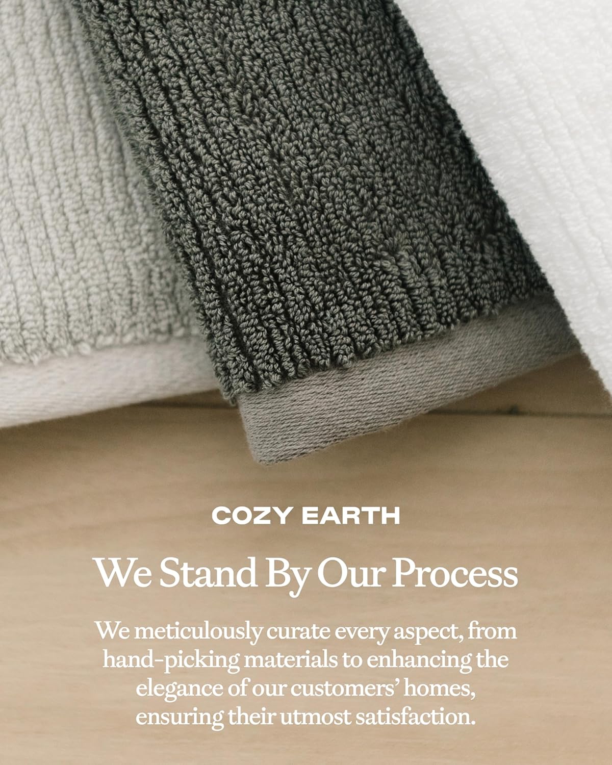 Cozy Earth Ribbed Washcloth Set - 60% Cotton 40% Viscose from Bamboo Bathroom Washcloths - Soft & Absorbent Textured Ribbed Pattern - 4 Pack Charcoal