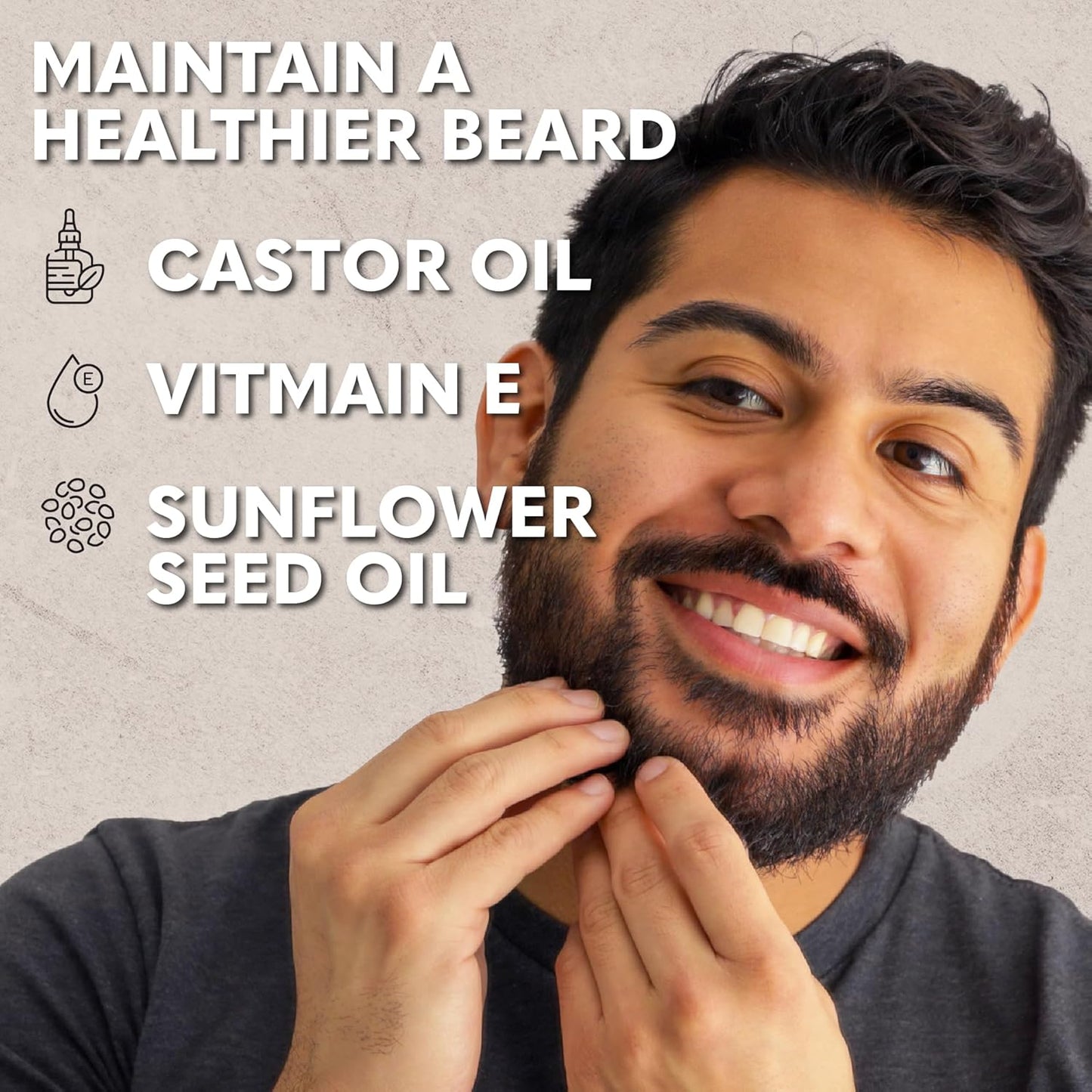 The Beard Club Premium Sandalwood Beard Oil for Men - Natural Castor & Sunflower Seed Oils - Beard & Mustache Conditioner - Hydrates, Moisturizes & Soothes Dry Skin - Strengthens Follicles (2PK)