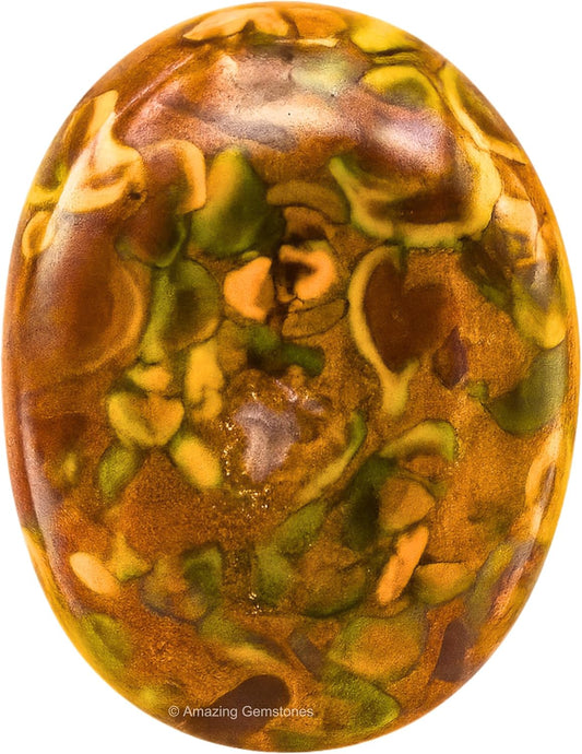 Amazing Gemstone Fruit Jasper Palm Stone - Healing Crystal