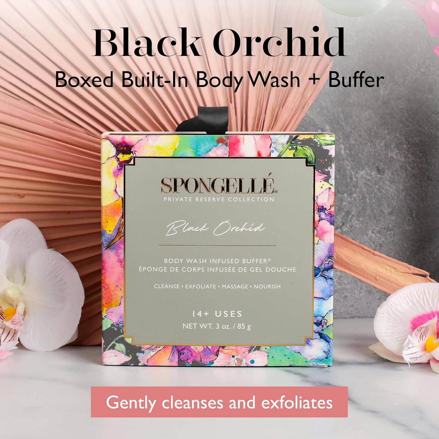 Spongelle Black Orchid Body Wash Infused Buffer