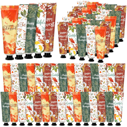60 Pcs Thanksgiving Fall Hand Lotion Gifts Bulk for Women Maple Leaves Hand Cream 30ml Natural Botanical Fragrance Mini Lotion for Chapped Hands Travel Thanksgiving Autumn Party Supplies
