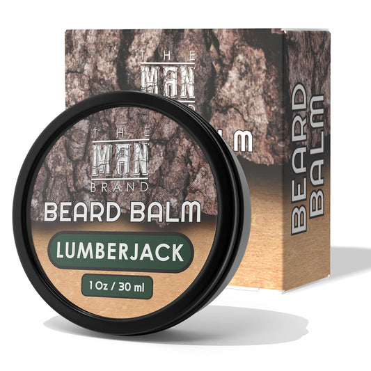Beard Balm, Natural Beeswax Based Conditioning Balm for Beard Care, LumberJack Scent, 1 oz / 30 ml