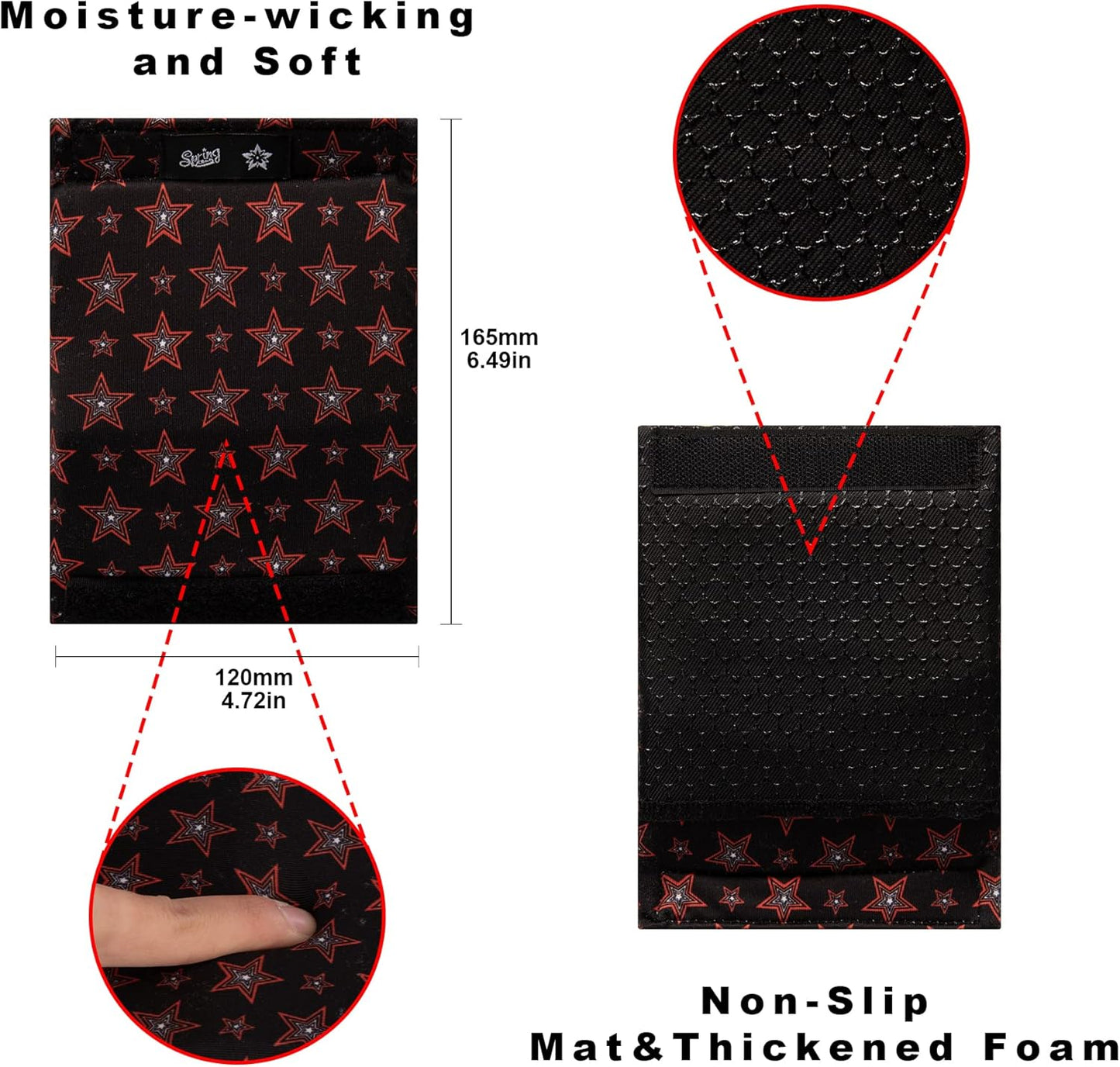 Universal Walker Hand Grip Padded Covers Non-Slip Cushion Foam for Folding Wheelchair Rollator Crutch Handle Pads 2-Pack