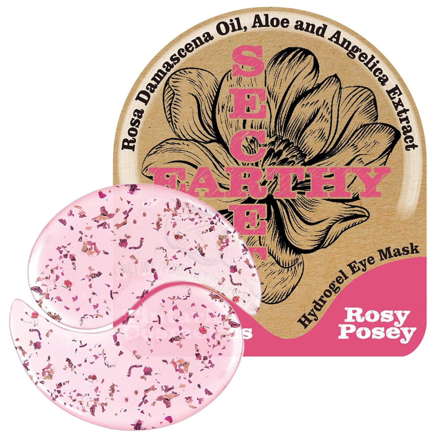 Rosy Posey Calm Repair 5′ Hydrogel Under-Eye Patches, 28 Pairs — 5-Minute Soothing, Deep Hydration & Glow — Natural Rose Note · Ophthalmologist Tested