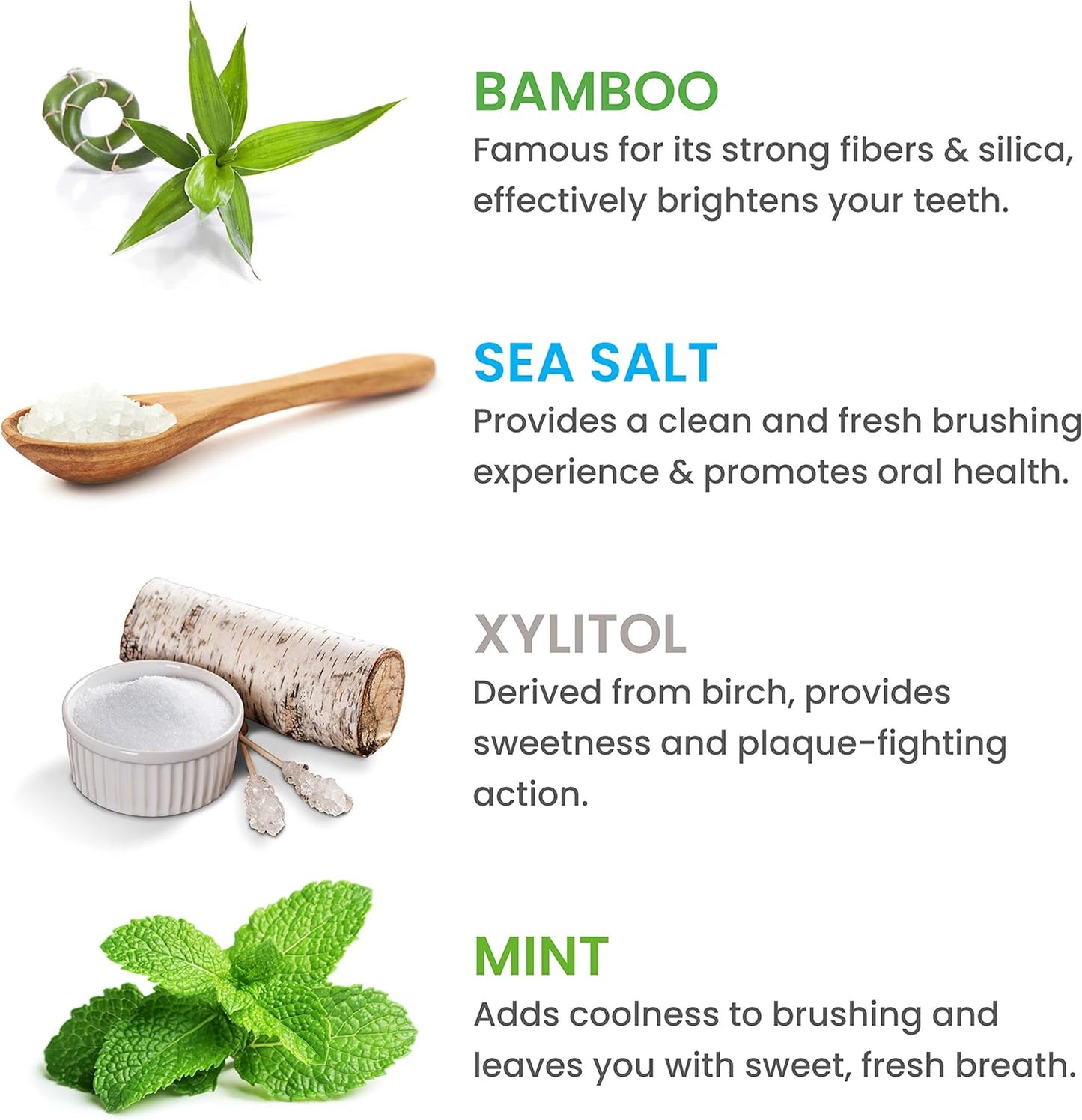 Himalaya Botanique Whitening Antiplaque Toothpaste with Bamboo + Sea Salt, Fluoride Free, for Gentle Whitening, 4 oz, 4 Pack