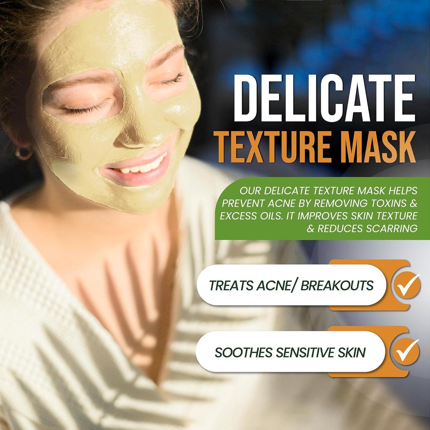 AMVital Turmeric Face Mask, Clay Facial Masks with Vitamin C, Skin Care for Acne and dark Spots, Smooth & Refine Pores, Anti Aging for Women, Non-Greasy Hydrating