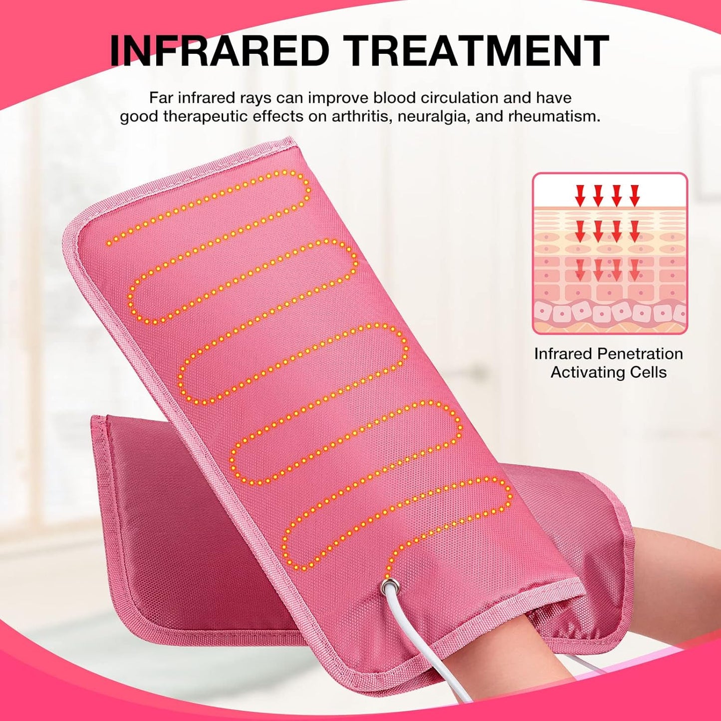 Noverlife Electric Heated Mittens Gloves for Paraffin Hand Wax Treatment, Nail Art Manicure Warmer Mittens, Beauty Therapy SPA Mitts for Women Beauty Treatment