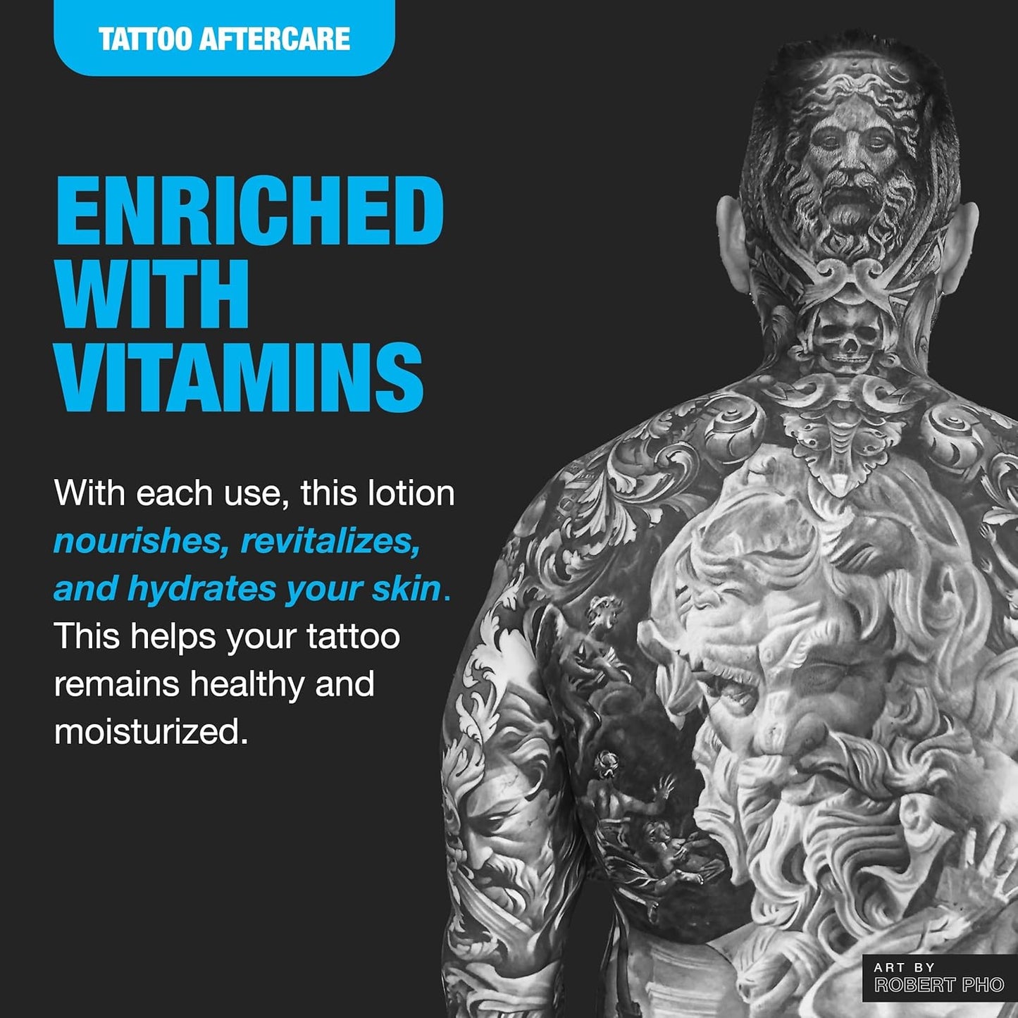 H2Ocean Ocean Care Tattoo Aftercare Lotion 2.5ounces-Fragrance Free Tattoo Moisturizing Cream-For New & Old Tattoos-Heals & Revitalizes - Dye Free (Pack of 2)